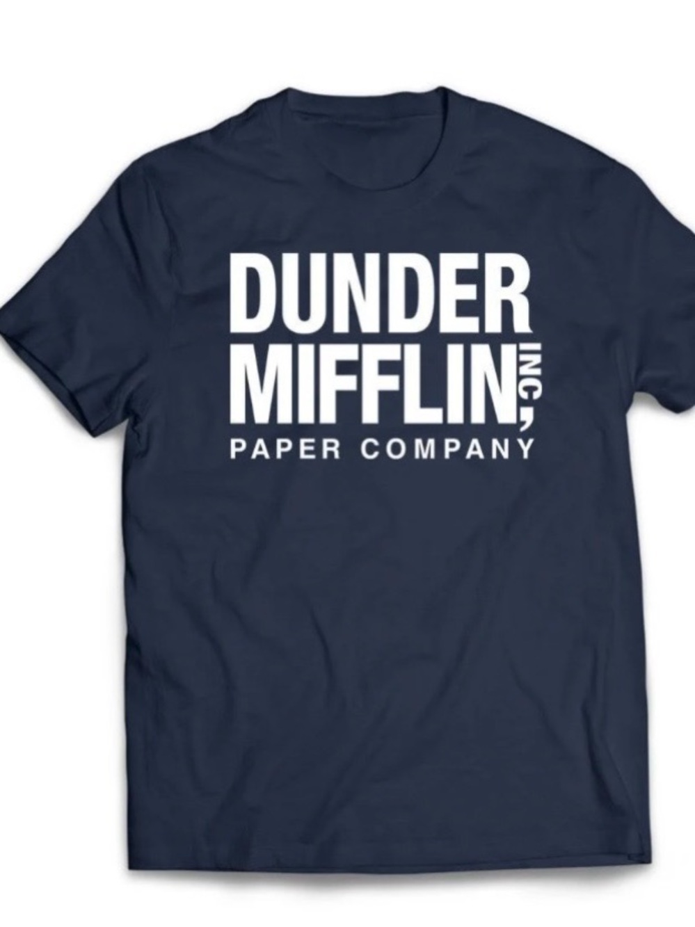 Dunder Mifflin Navy Logo T‑Shirt - Men